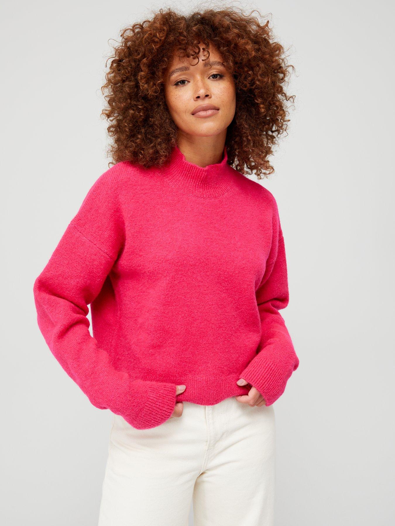 Pink M WOMEN FASHION Jumpers & Sweatshirts Jumper Knitted discount 63% Bershka jumper 