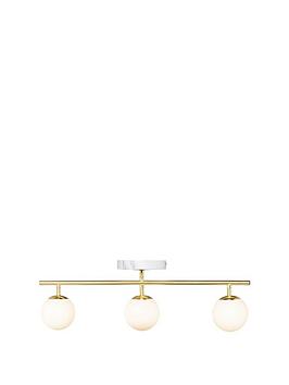 Product photograph of Very Home Mali 3 Light Marble Bar Light from very.co.uk