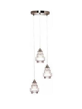 Product photograph of Genoise 3 Light Tiered Cluster Pendant from very.co.uk