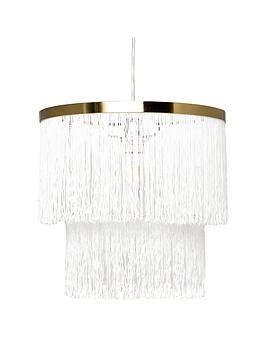 Product photograph of Very Home Two Tier Fringe Easy Fit Shade from very.co.uk