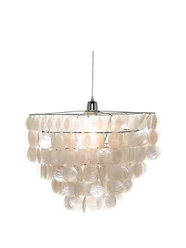 Product photograph of Clara Capiz Tiered Chandelier from very.co.uk