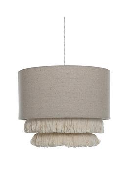 Product photograph of Very Home Dahlia 3 Tiered Raffia Easy Fit Shade from very.co.uk