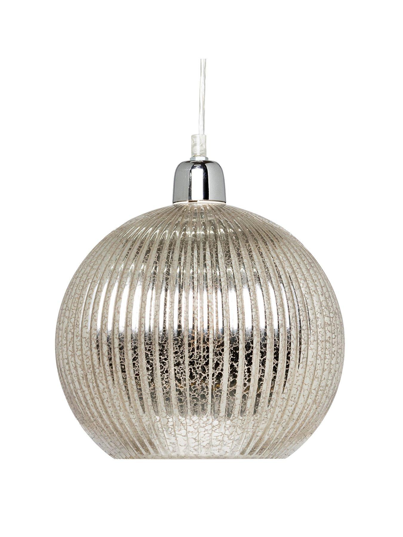 Product photograph of Very Home Ameya Mercury Globe Ceiling Light - Mercury Chrome from very.co.uk