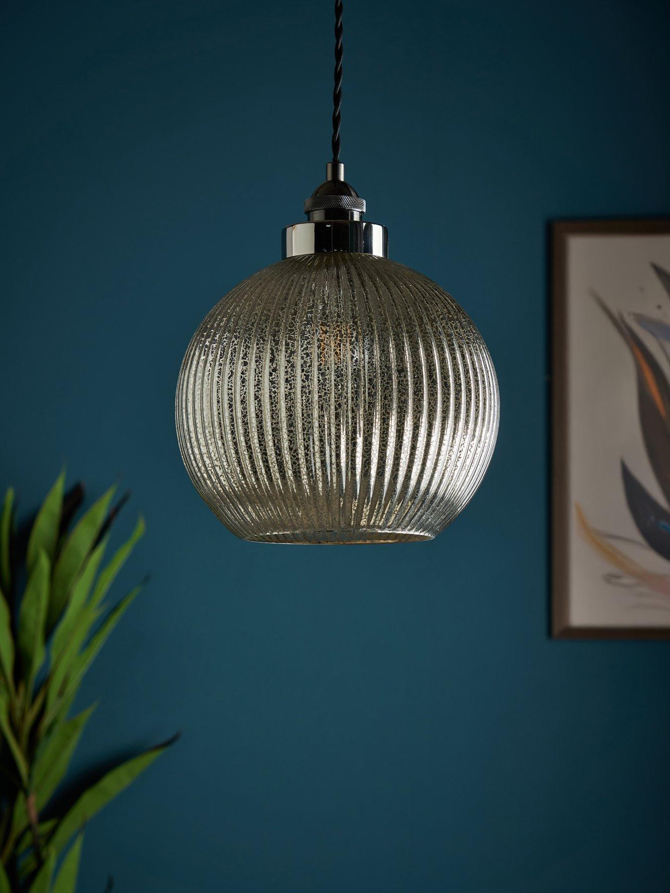 Image 4 of 7 of The Very Collection Ameya Mercury Globe Ceiling Light - Mercury/Chrome
