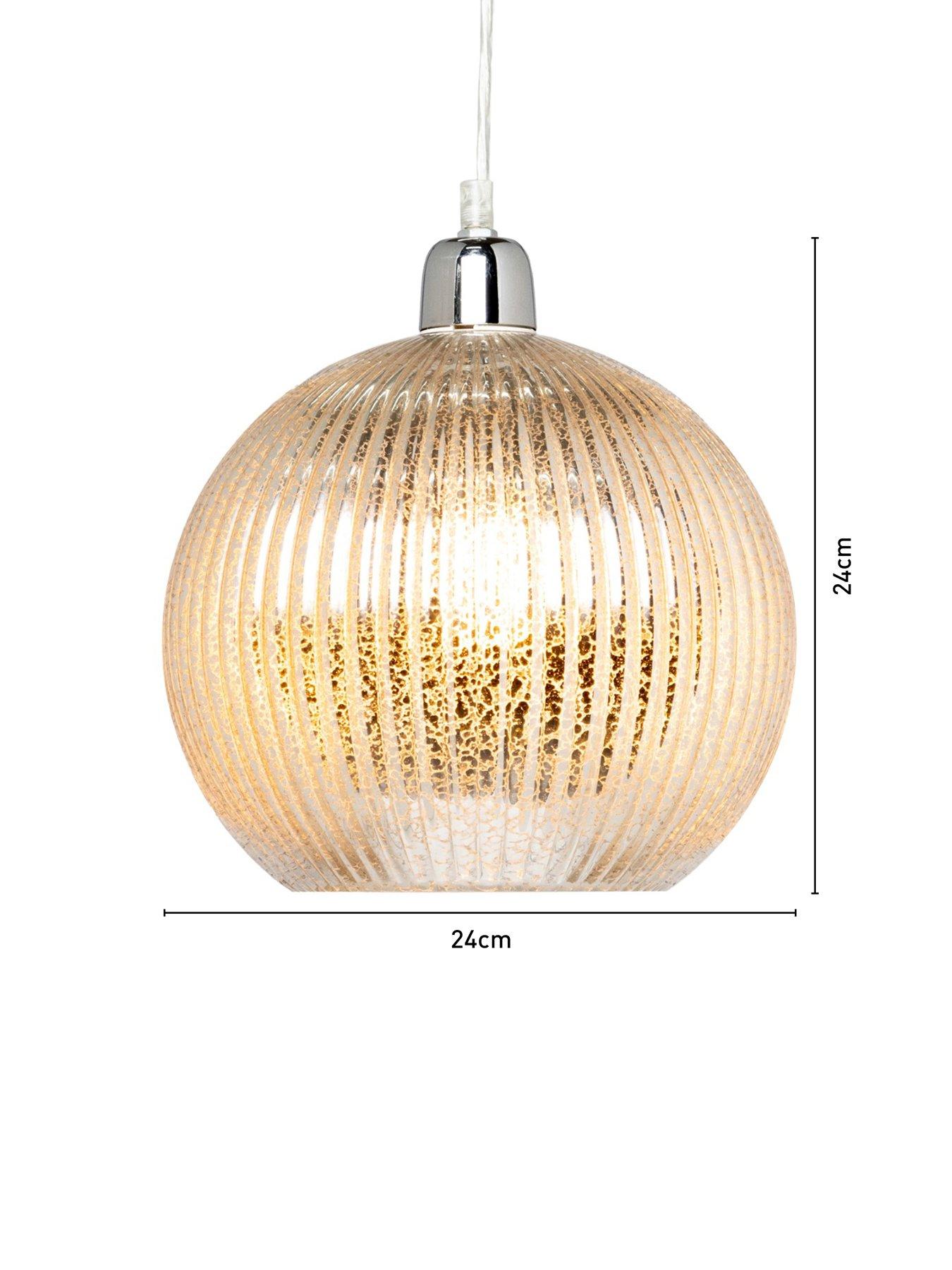 Image 7 of 7 of The Very Collection Ameya Mercury Globe Ceiling Light - Mercury/Chrome