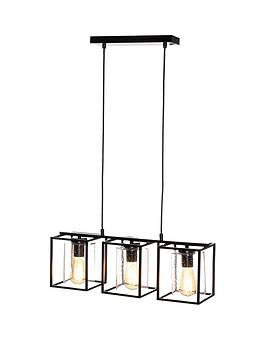 Product photograph of Very Home Hendrik Industrial Cube 3 Light Bar from very.co.uk