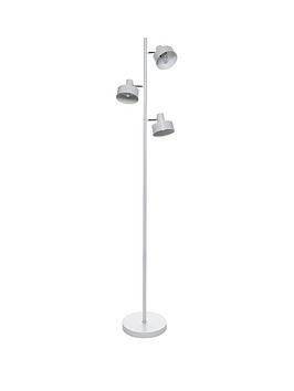 Product photograph of Very Home Tora 3 Light Floor Lamp - White from very.co.uk