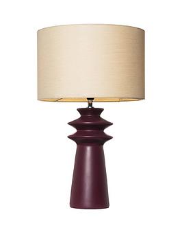 Product photograph of Very Home Two Fin Ceramic Table Lamp from very.co.uk