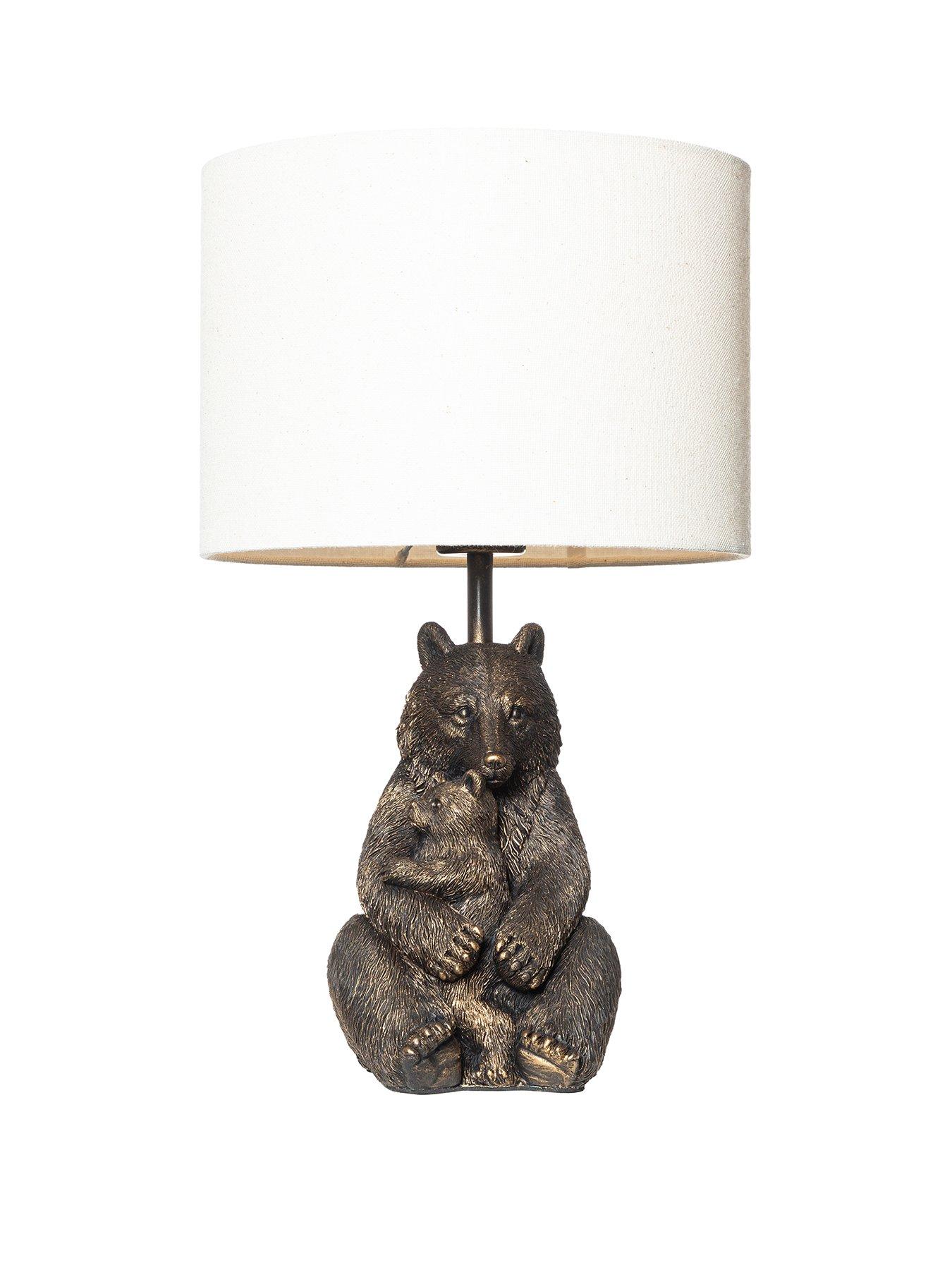 Product photograph of Beckett Bear Table Lamp from very.co.uk