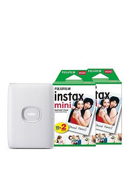 Fujifilm Instax Mini Link 2 Wireless Smartphone Photo Printer Including 40 Shots - Clay White
