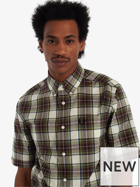 fred-perry-short-sleeve-check-shirt