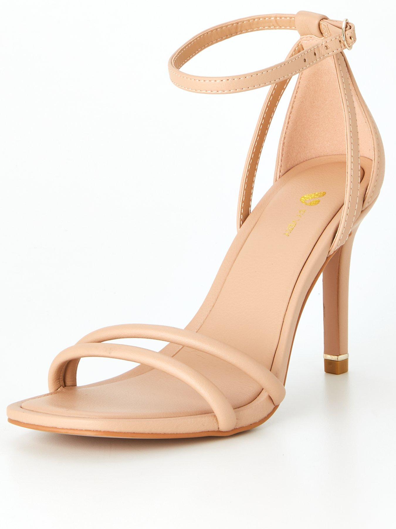 Braxton Wide Fit Barely There Heeled Sandal Nude