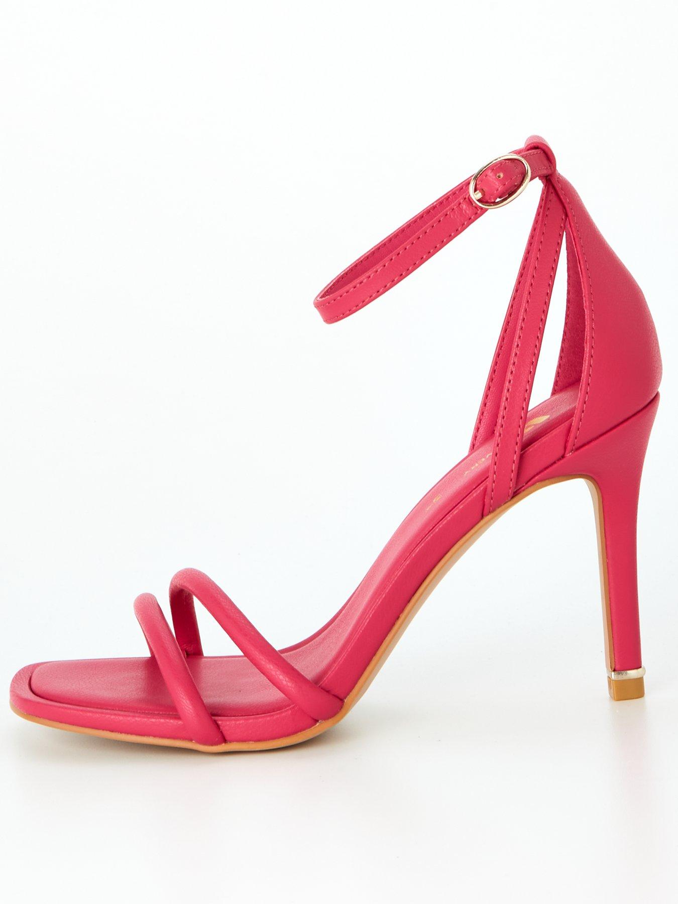 New look pink heeled on sale sandals