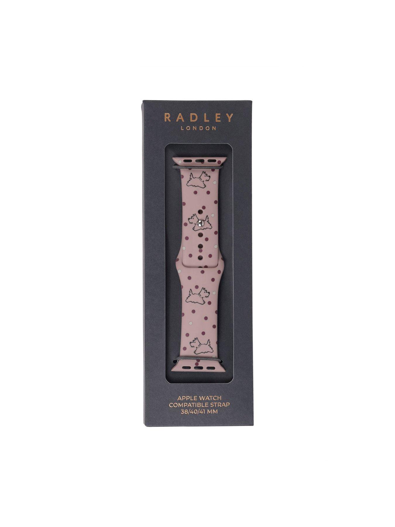Radley Ladies Pink Printed Printed Dog Silicone Apple Watch Strap