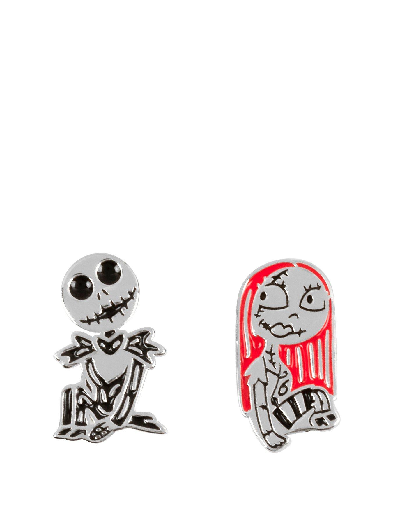 Disney Nightmare Before Christmas Sterling Silver Mismatched Stud