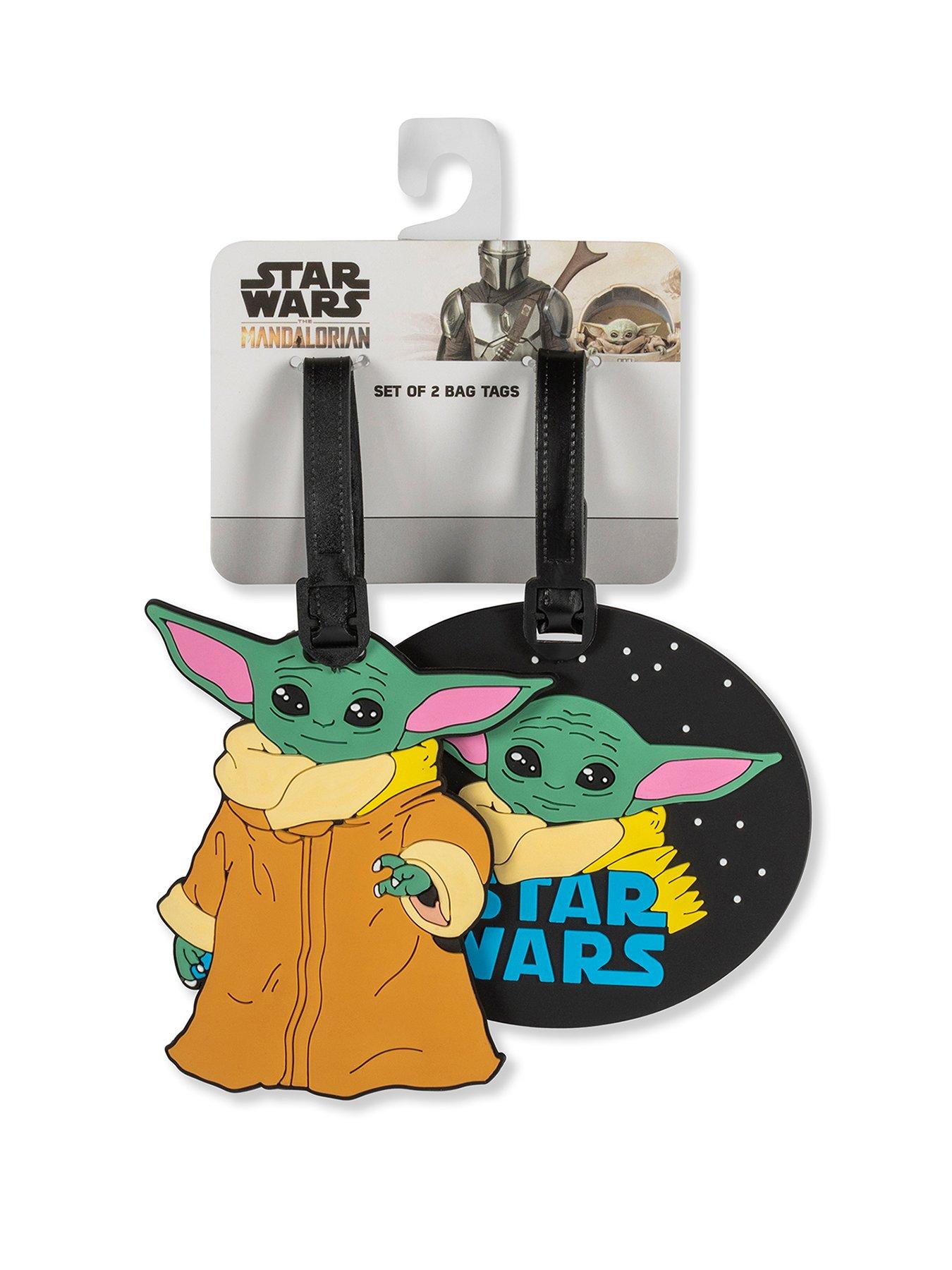 Product photograph of Disney Star Wars Mandalorian Baby Yoda 2-piece Luggage Tags from very.co.uk