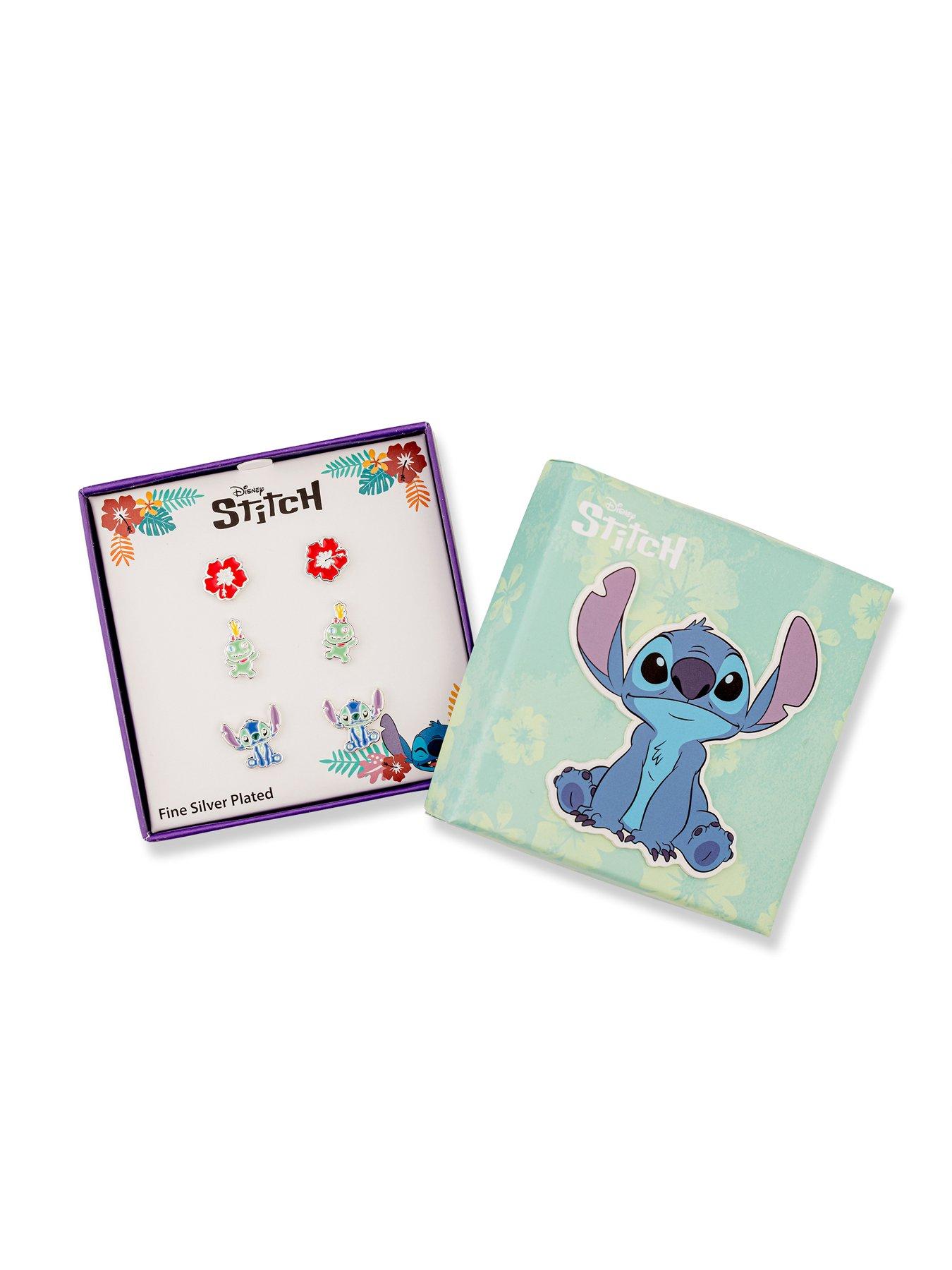 Image 5 of 5 of Disney Lilo &amp; Stitch Blue, Red &amp; Green Trio Earring Set SF00468SL