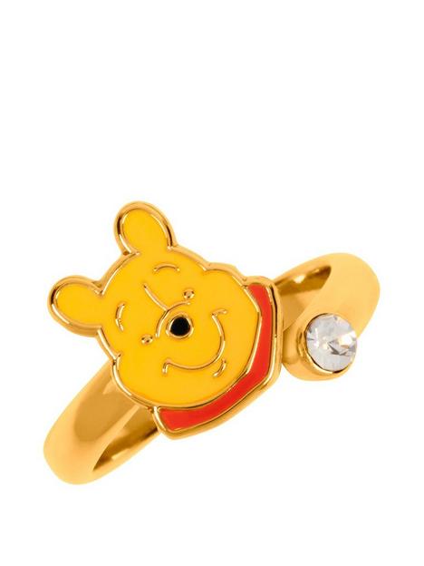 disney-winnie-the-pooh-yellow-amp-red-gold-plated-clear-stone-adjustable-ring-rf00392yrwl
