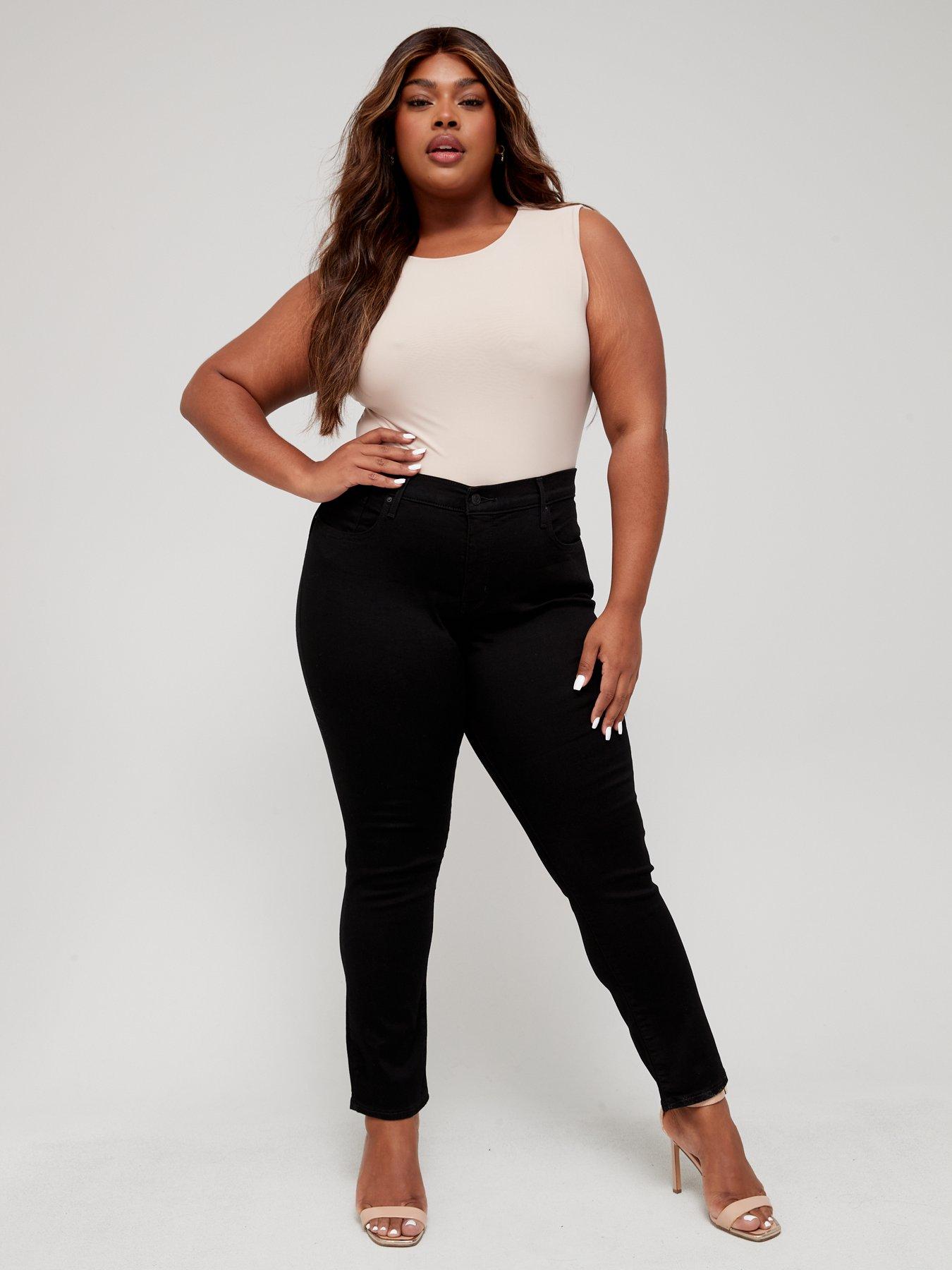 Shaping Denim Women's Leggings (plus Size) - Black