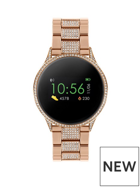 reflex-active-series-4-smart-watch-with-colour-touch-screen-and-crystal-set-rose-gold-stainless-steel-bracelet