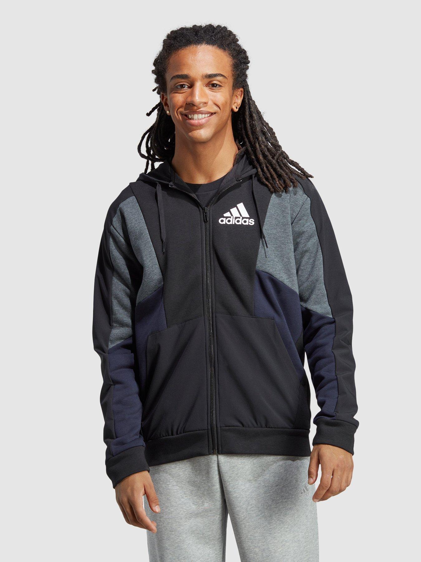 men's adidas essentials colorblock hoodie