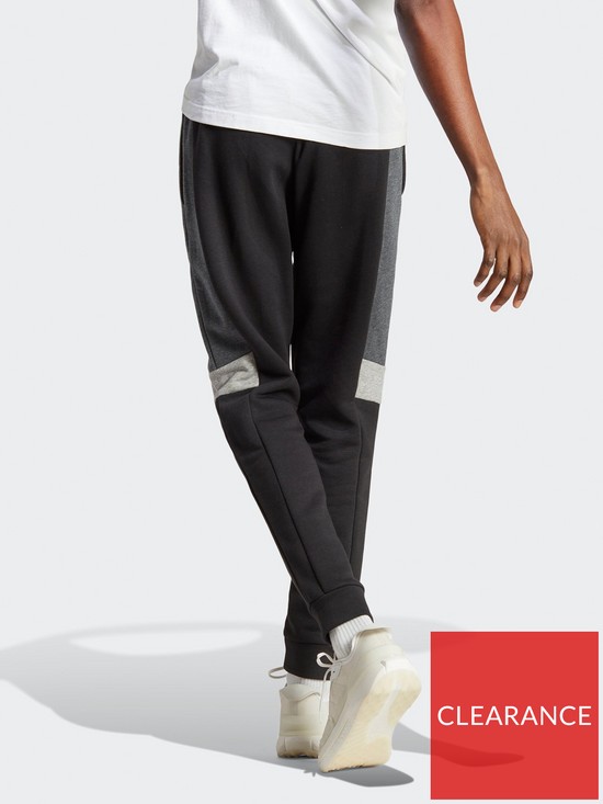 stillFront image of adidas-sportswear-essentials-colourblock-joggers-blackgrey