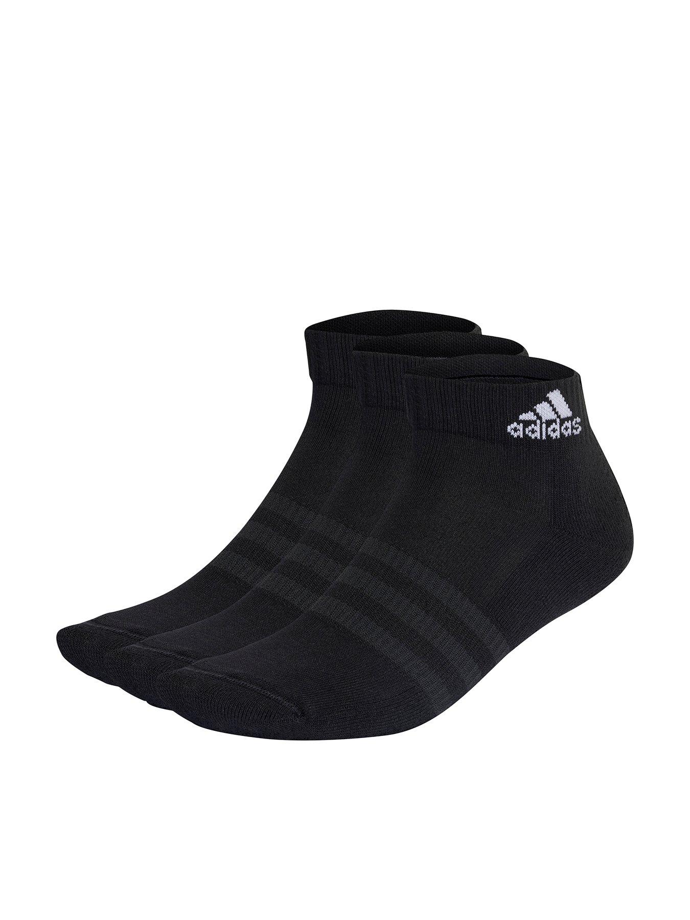 undefined Unisex 3 Pack Cushioned Ankle Socks - Black