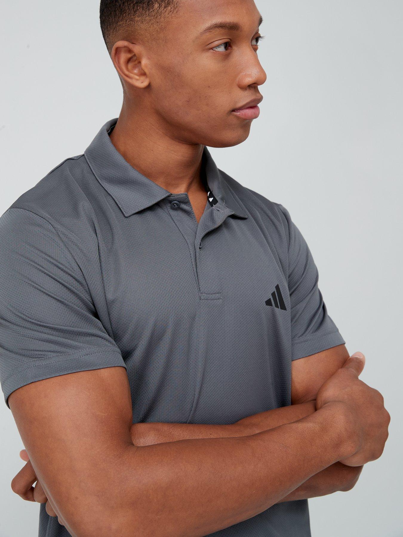 Image 4 of 6 of adidas Performance Train Essentials Training Polo Shirt - Grey