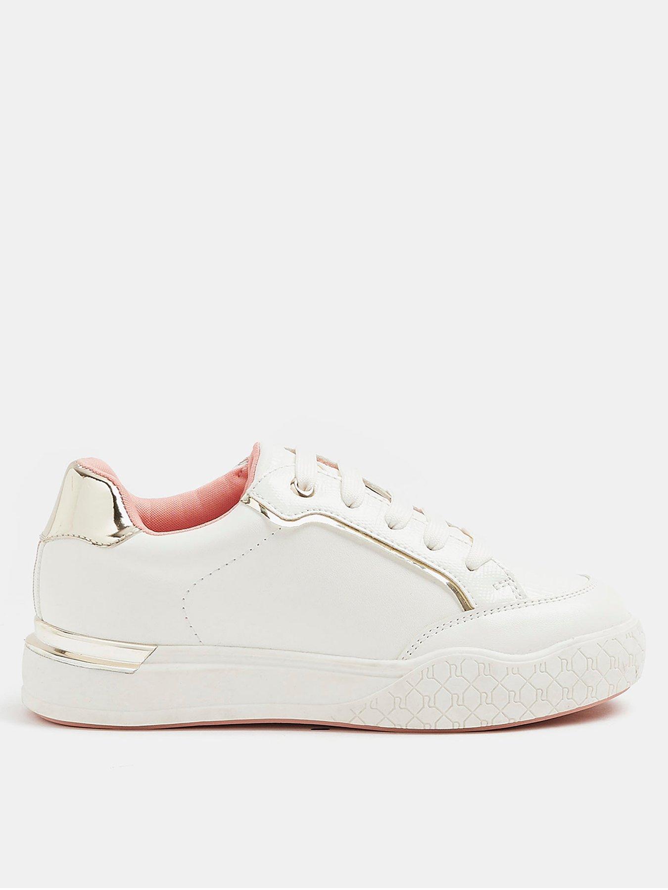 River Island Girls Monogram Trainers-White | very.co.uk