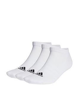 Adidas Unisex 3 Pack Cushioned Low Socks - White