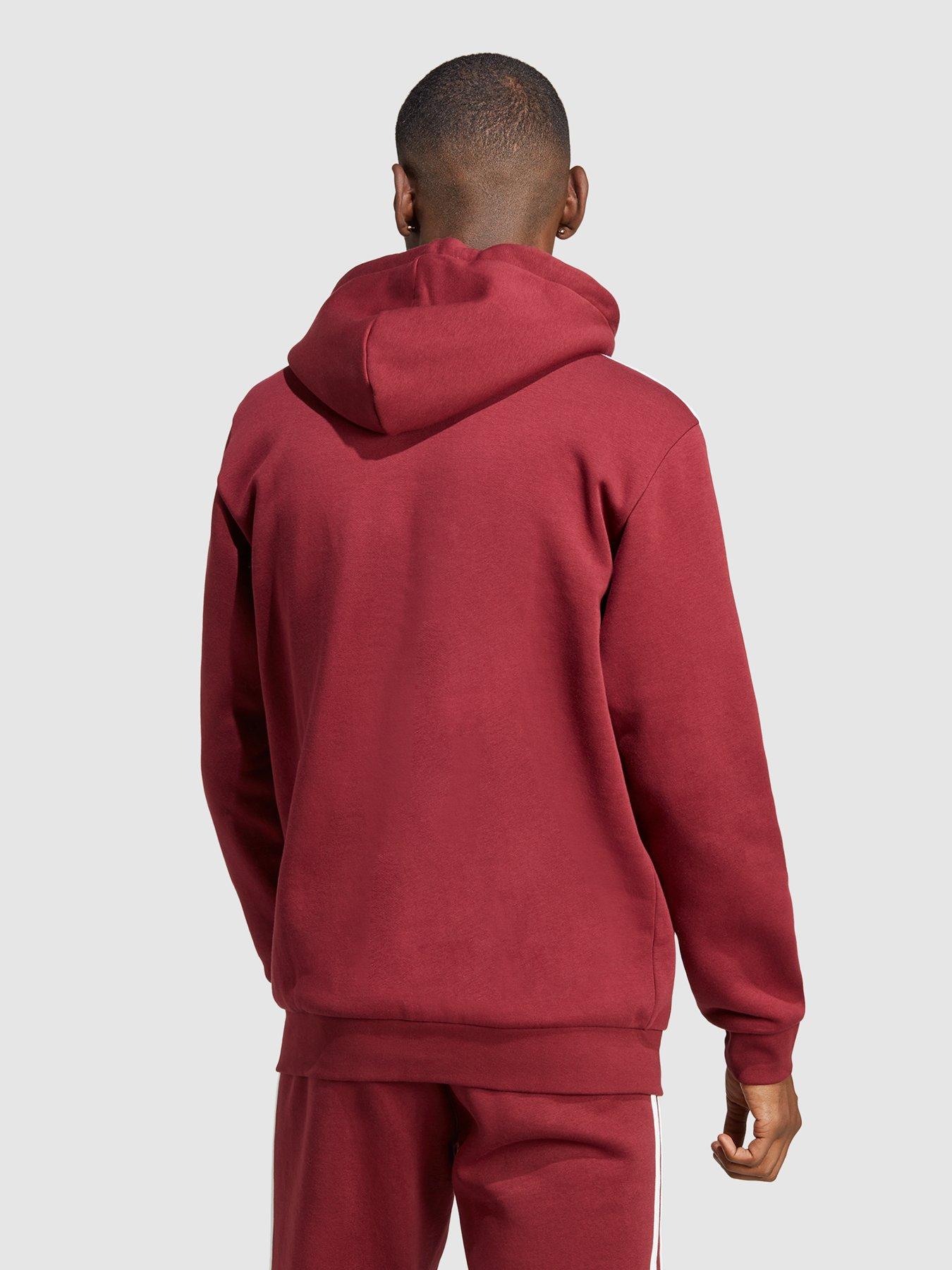 adidas Originals Men's Originals 3-Stripes Hoody - RED | very.co.uk