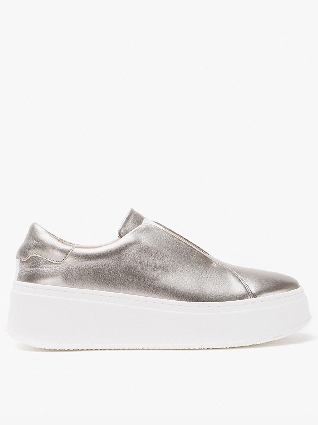 Silver slip best sale on trainers