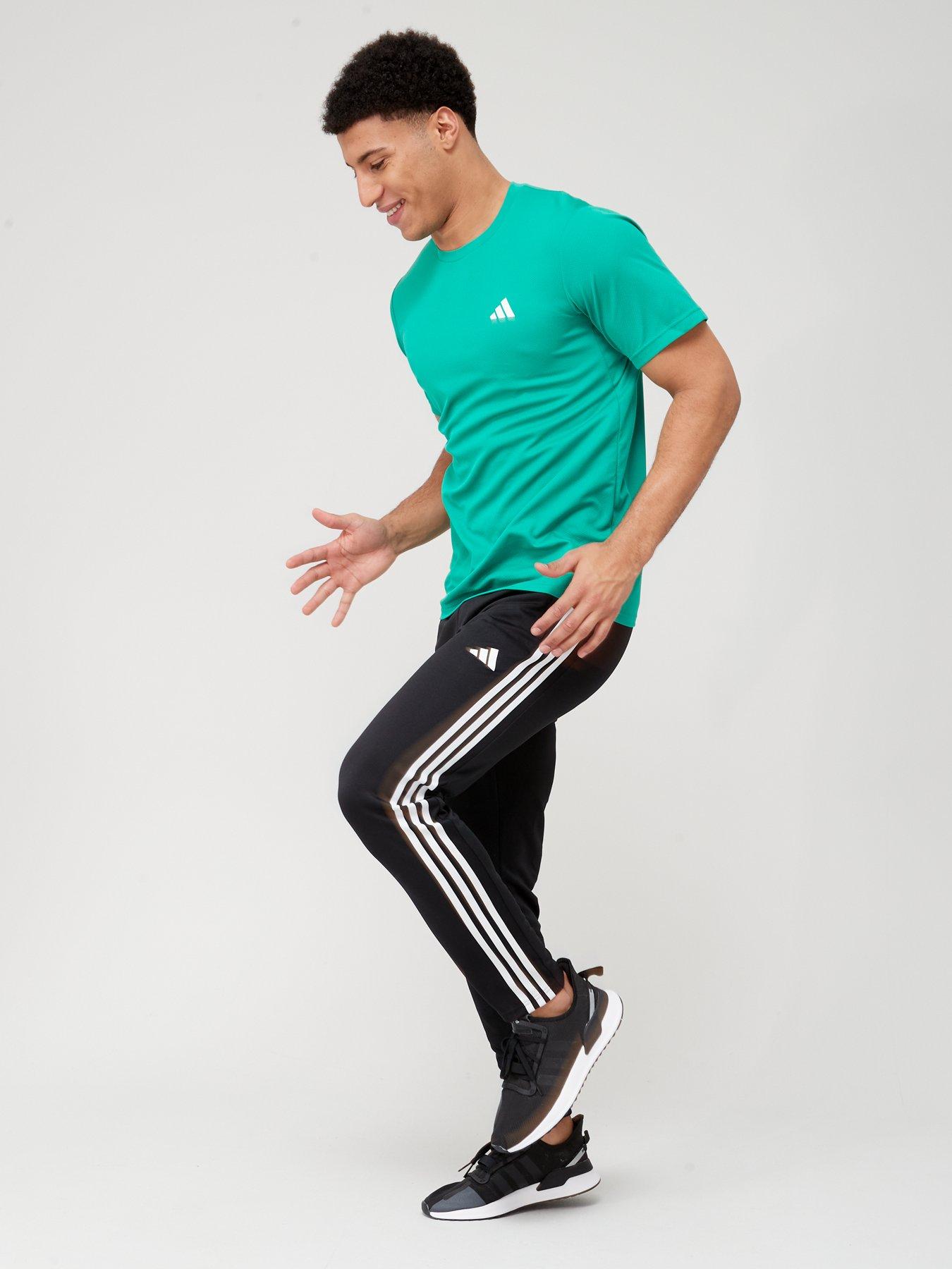 Adidas training 3 stripe oversized joggers in black sale