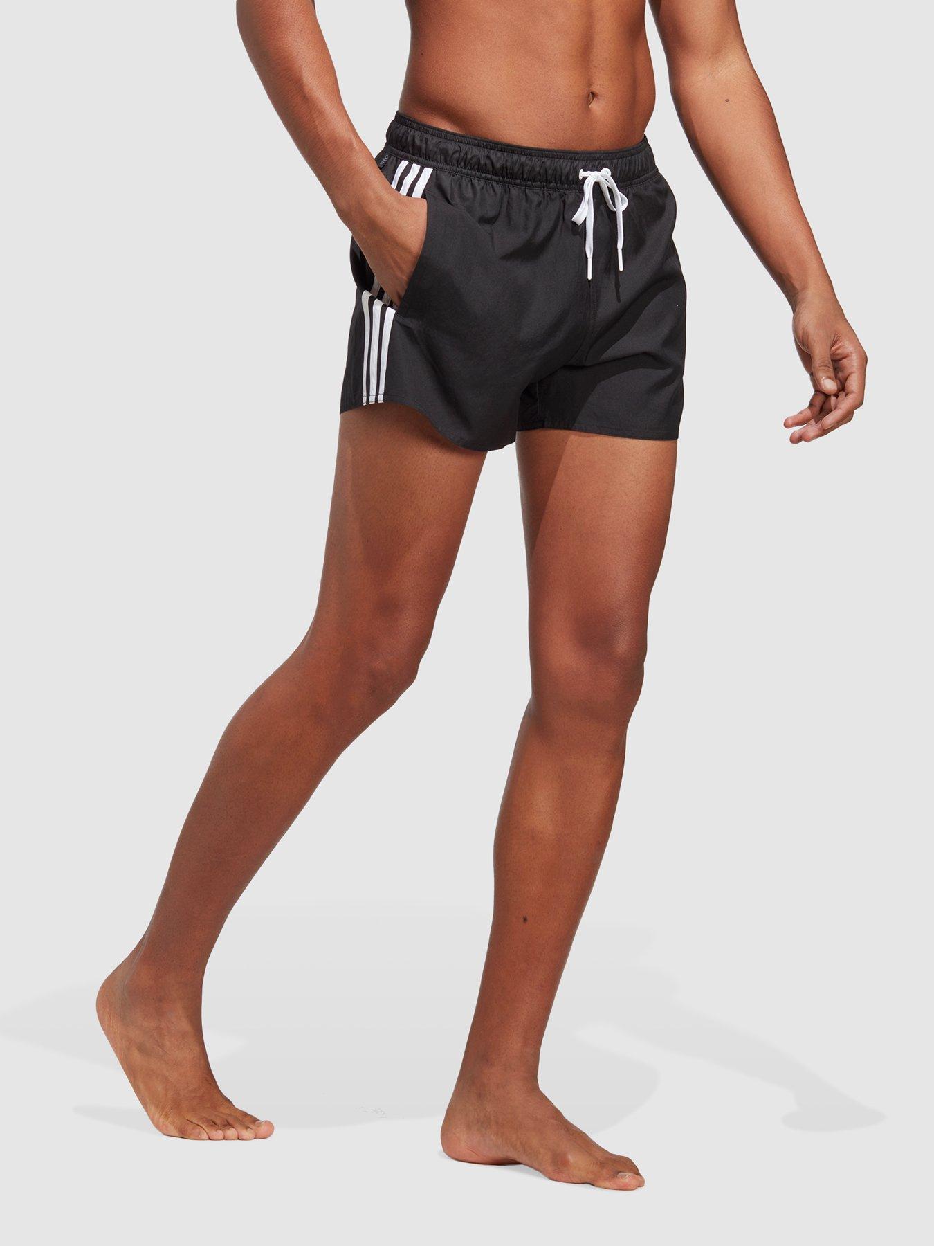 adidas Sportswear 3 Stripes Clx Swim Shorts Black White Very
