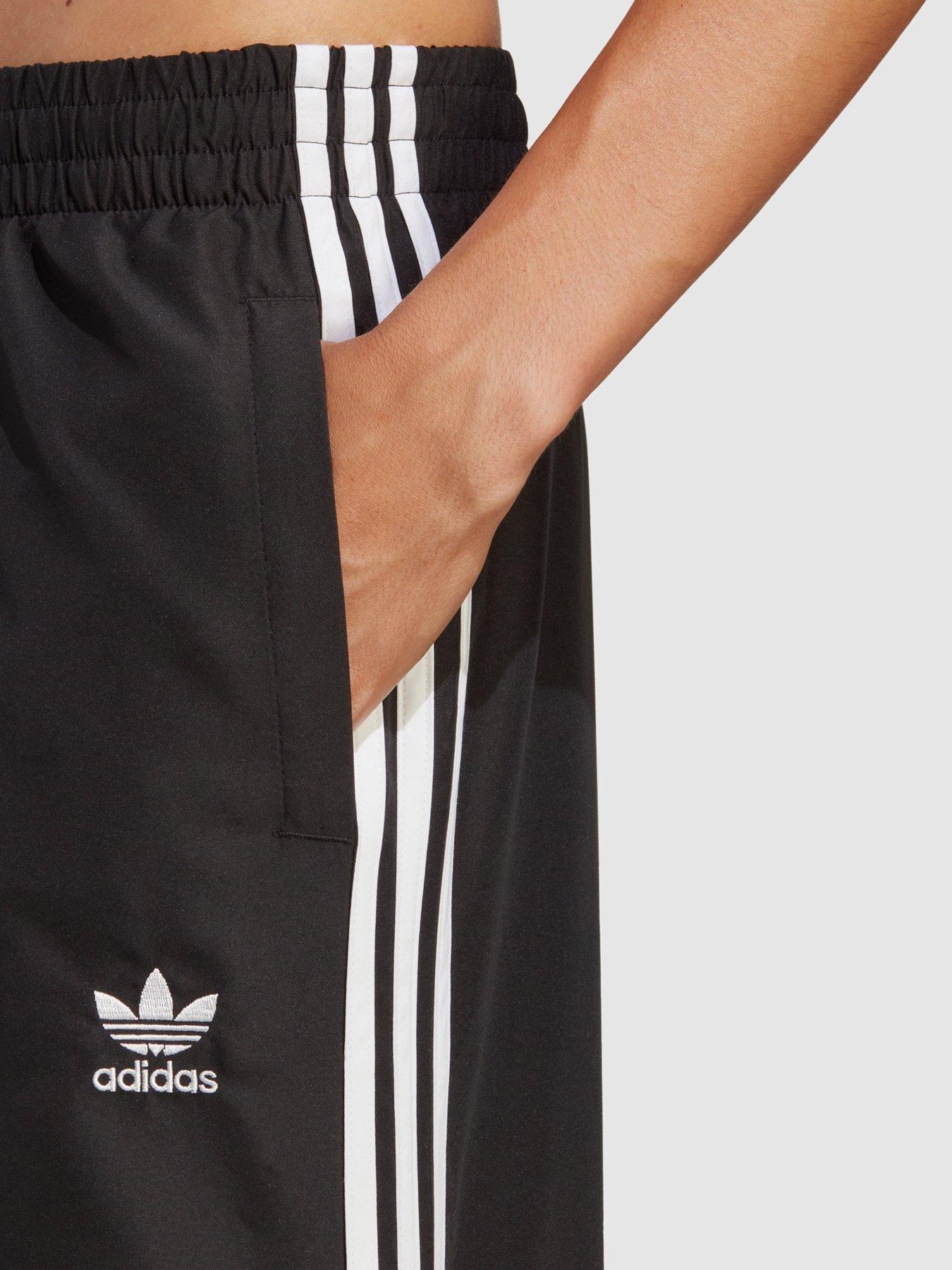 adidas Originals Adicolor 3-Stripes Swim Shorts - Black/White | Very.co.uk