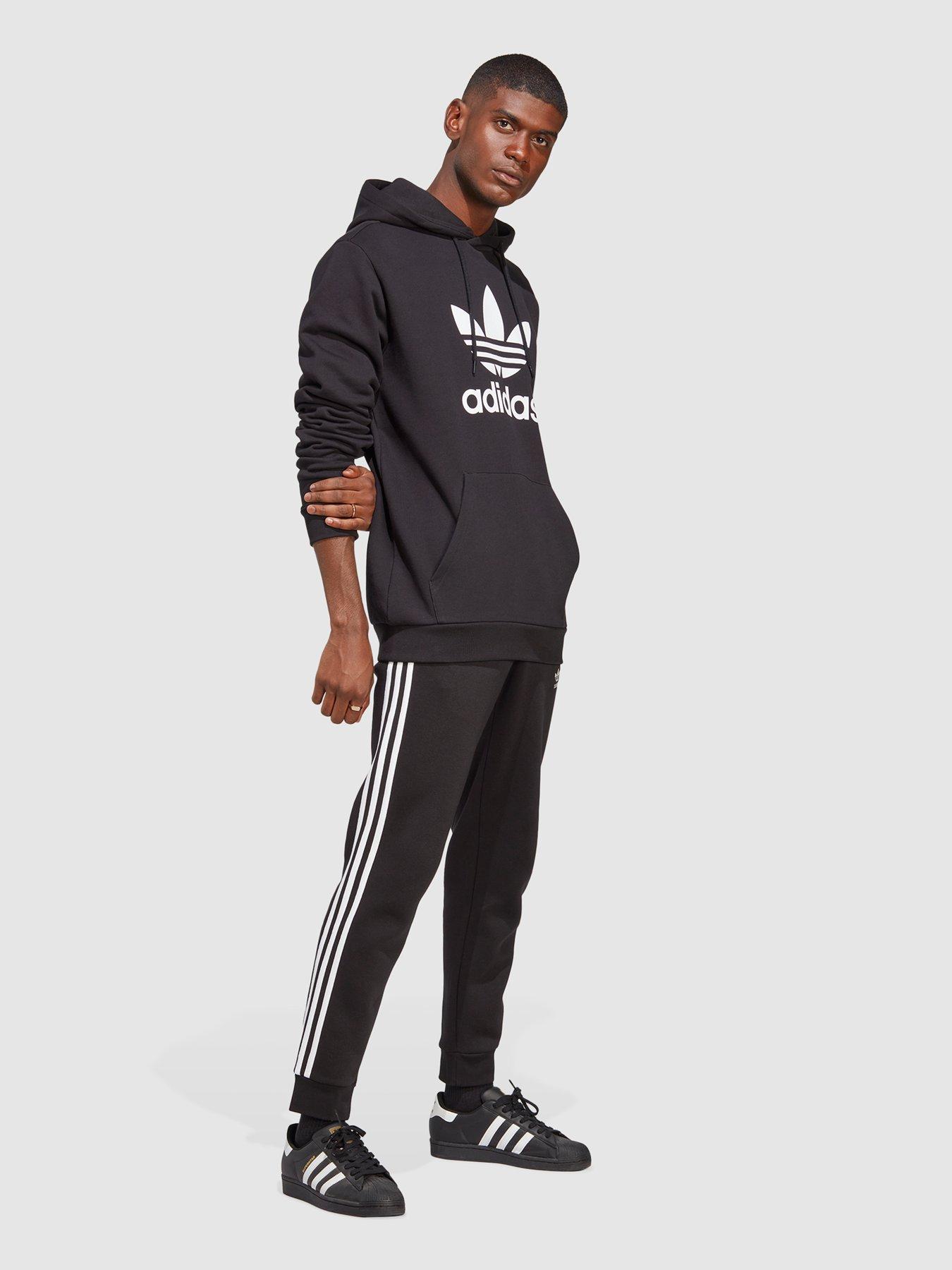 Adidas originals sale trefoil hoodie black