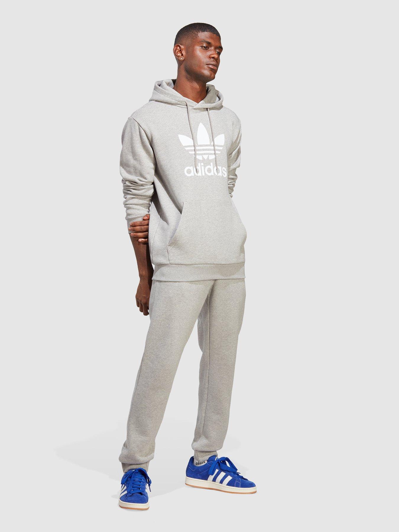 Adidas trefoil grey hoodie 2025