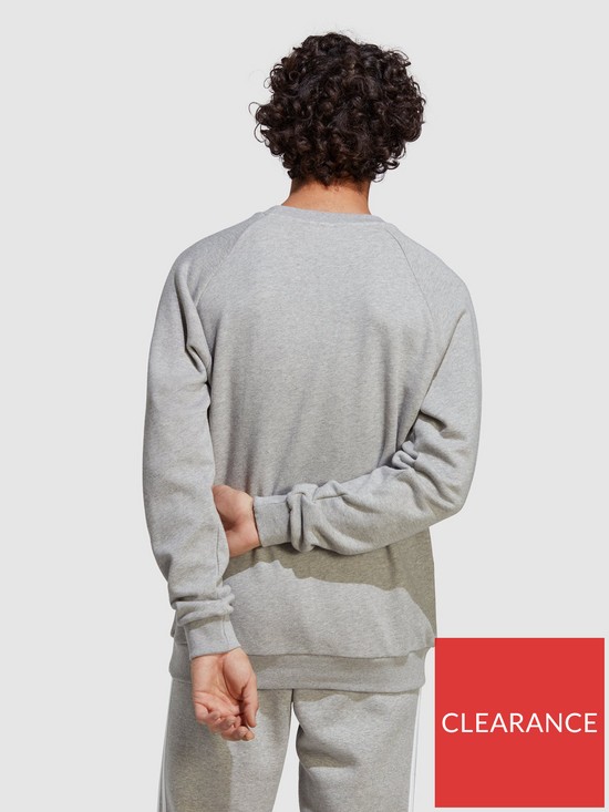 stillFront image of adidas-adicolor-classics-trefoil-crewneck-sweatshirt-medium-grey-heather