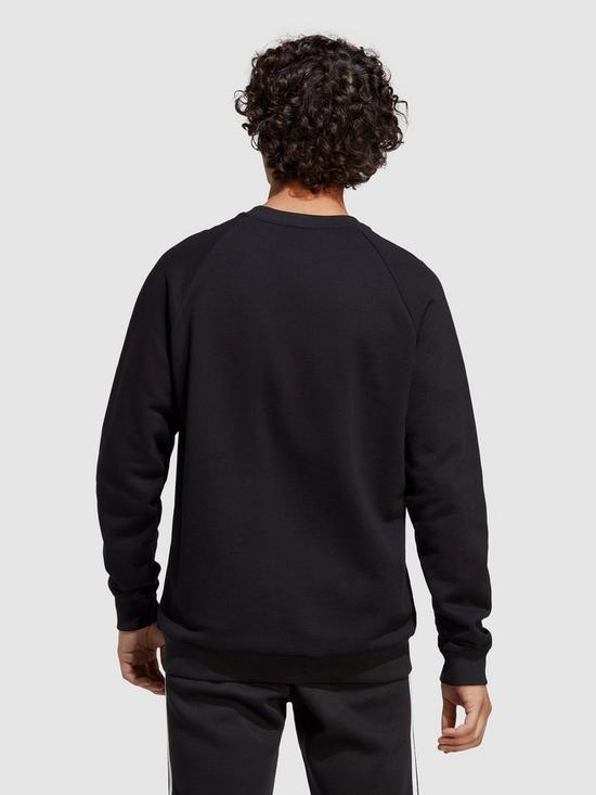 stillFront image of adidas-originals-adicolor-classics-trefoil-crewneck-sweatshirt-black