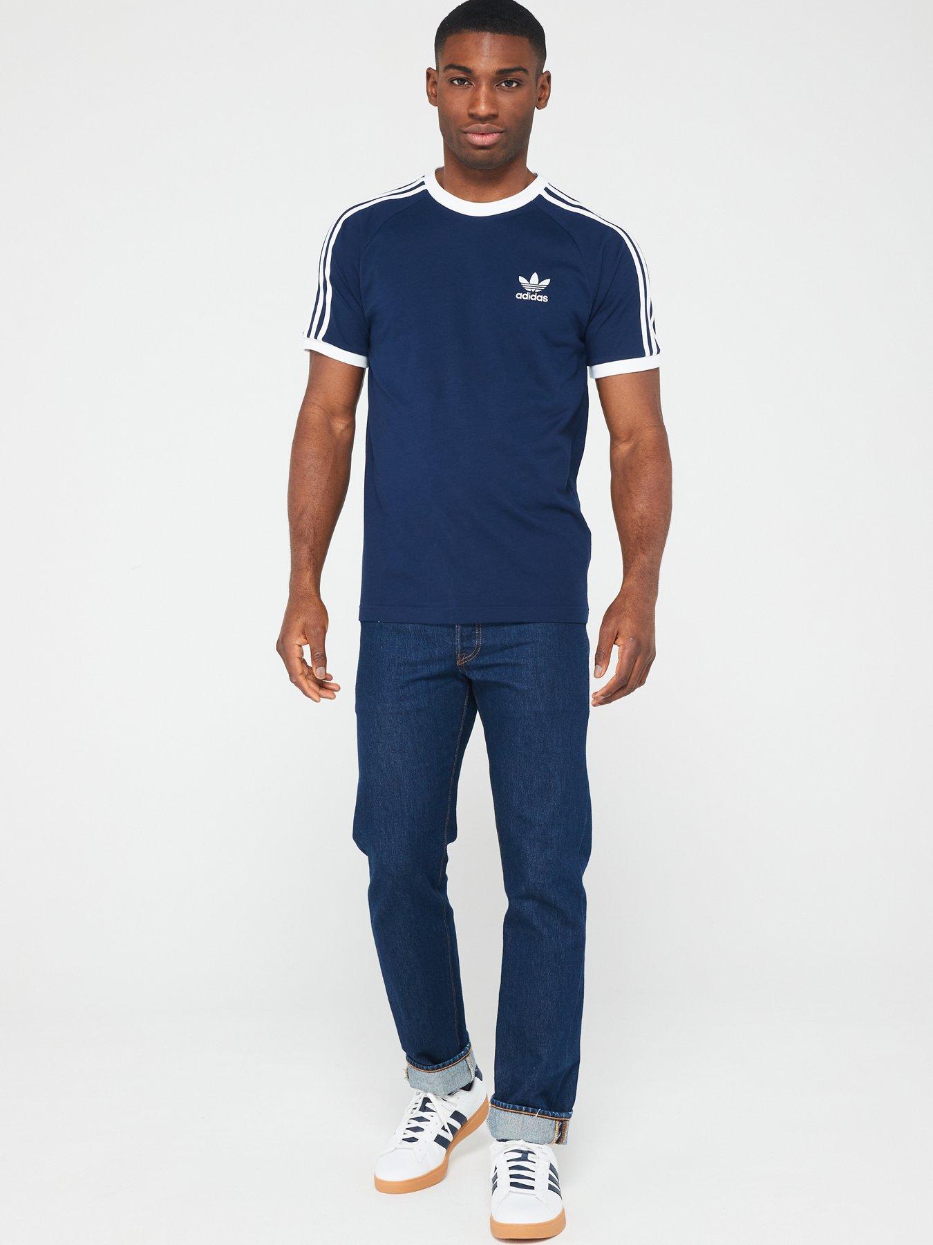 Image 3 of 4 of adidas Originals Men's 3-Stripes T-Shirt - Navy