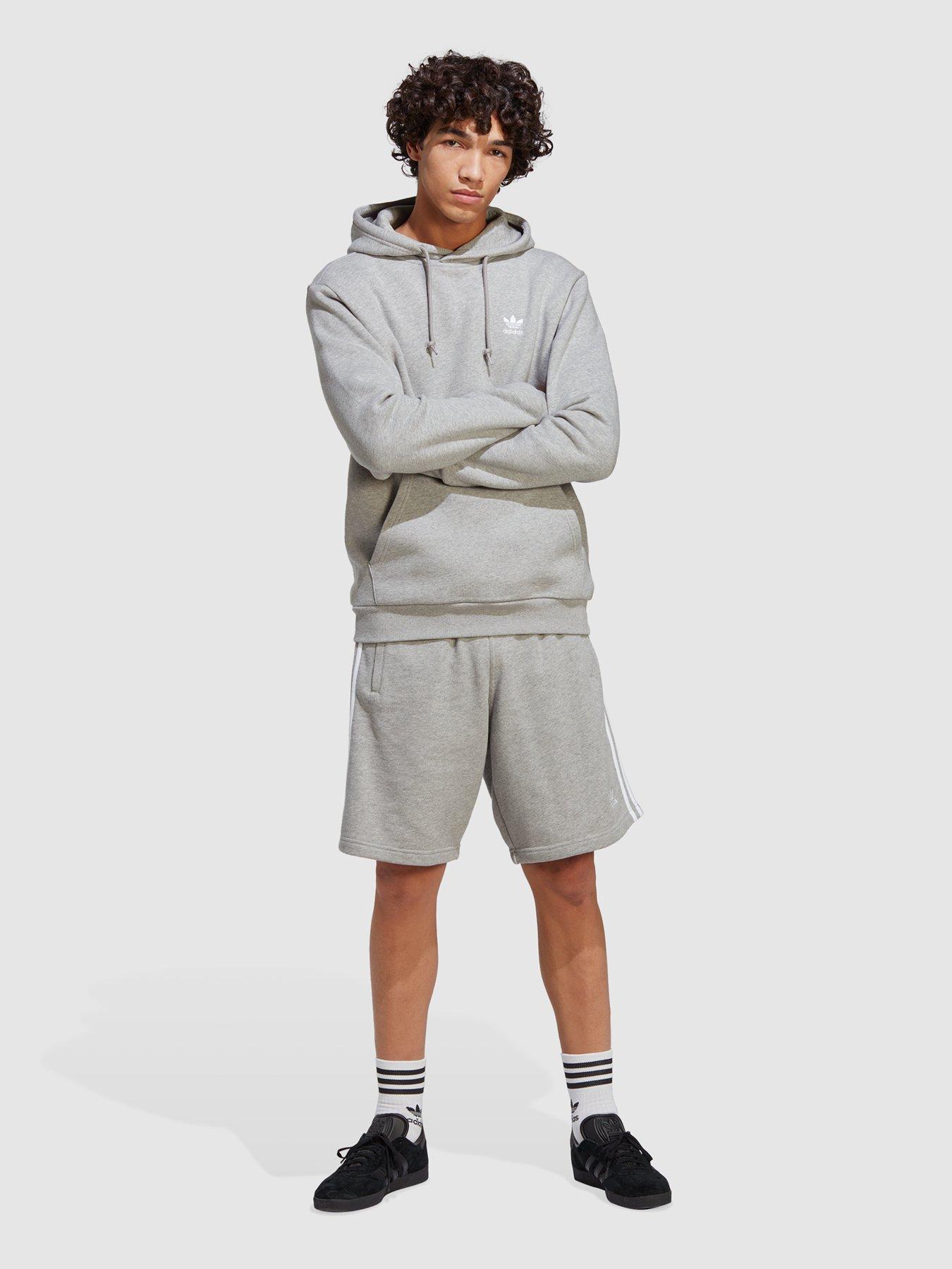adidas Originals Adicolor Classics 3 Stripes Sweat Shorts Medium Grey Heather Very