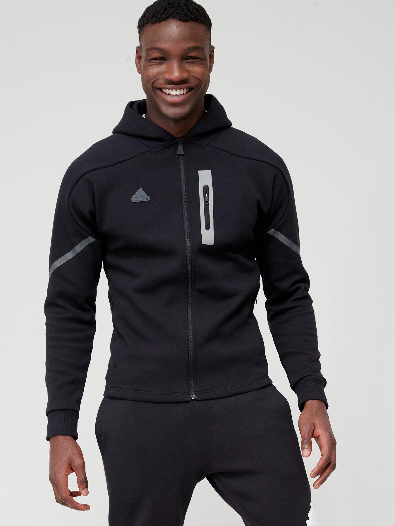 adidas Sportswear Designed For Gameday Full-Zip Hoodie - Black | very.co.uk