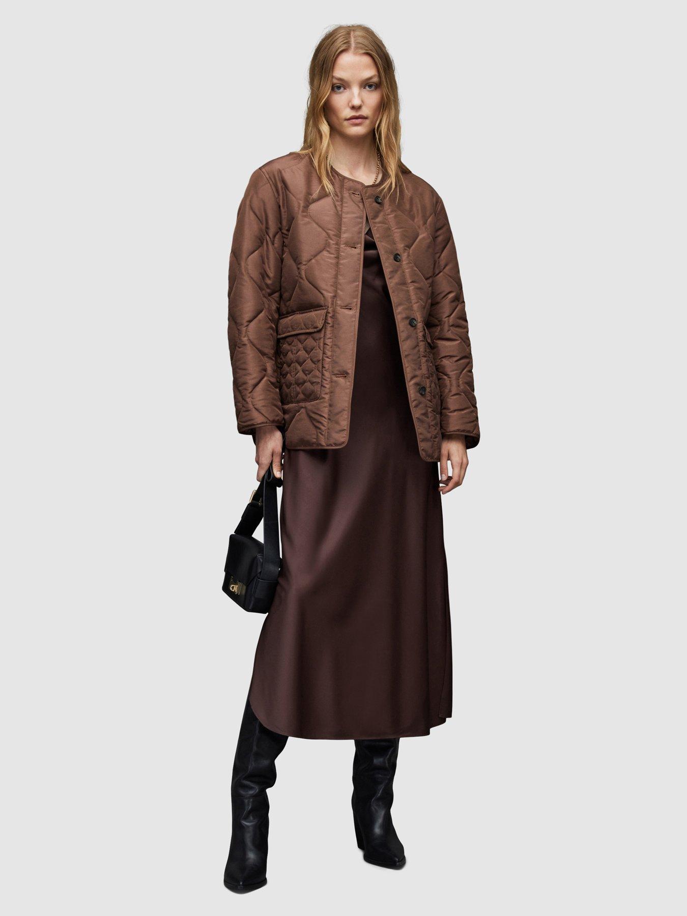 AllSaints Foxi Liner Jacket Brown very.co.uk