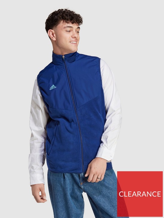 front image of adidas-sportswear-tiro-vest-navy