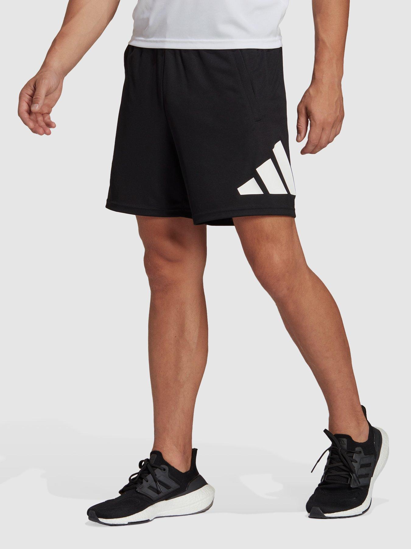 undefined Performance Train Essentials Logo Training Shorts - Black/White