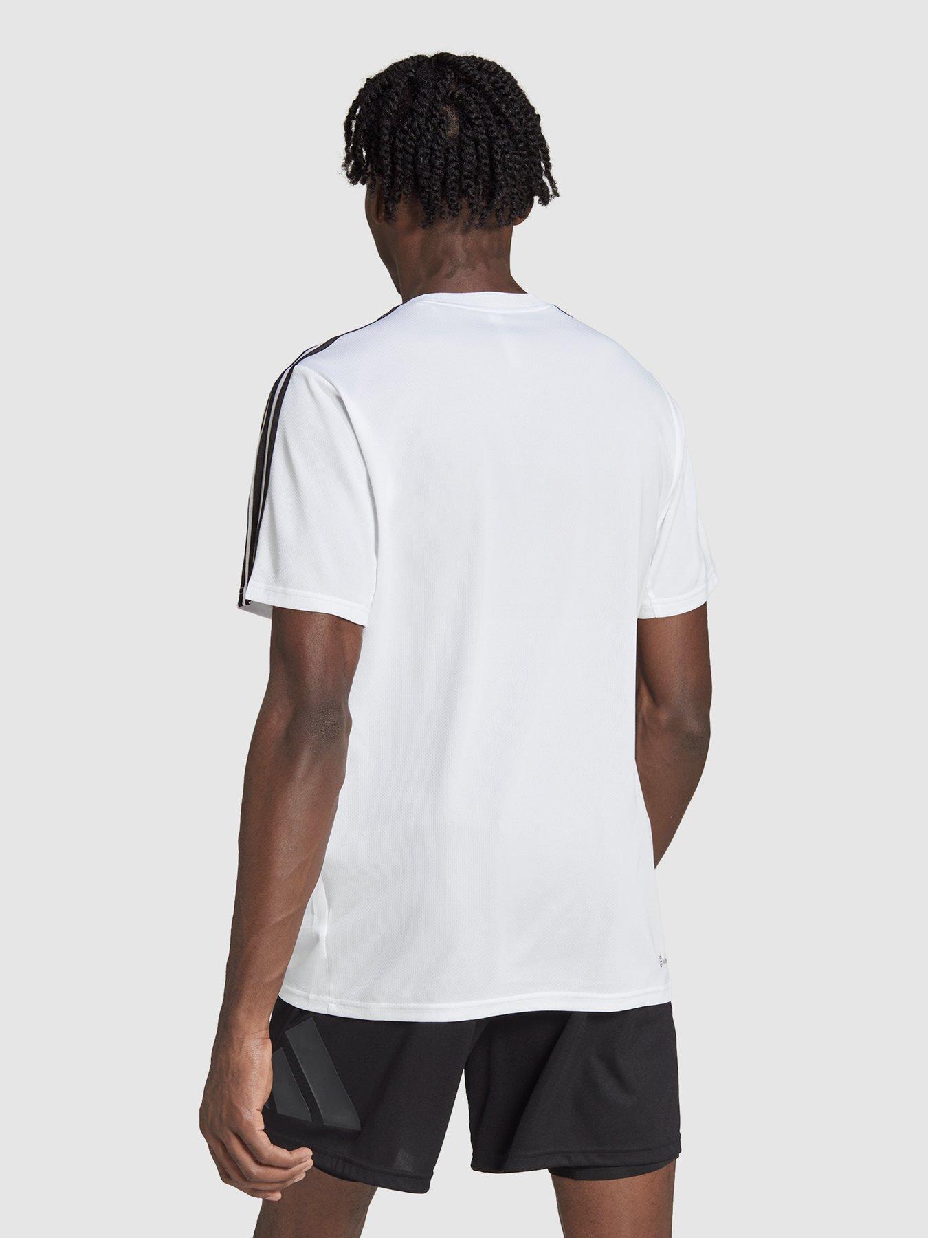 Image 2 of 4 of adidas Performance Train Essentials 3-Stripes Training T-Shirt - White