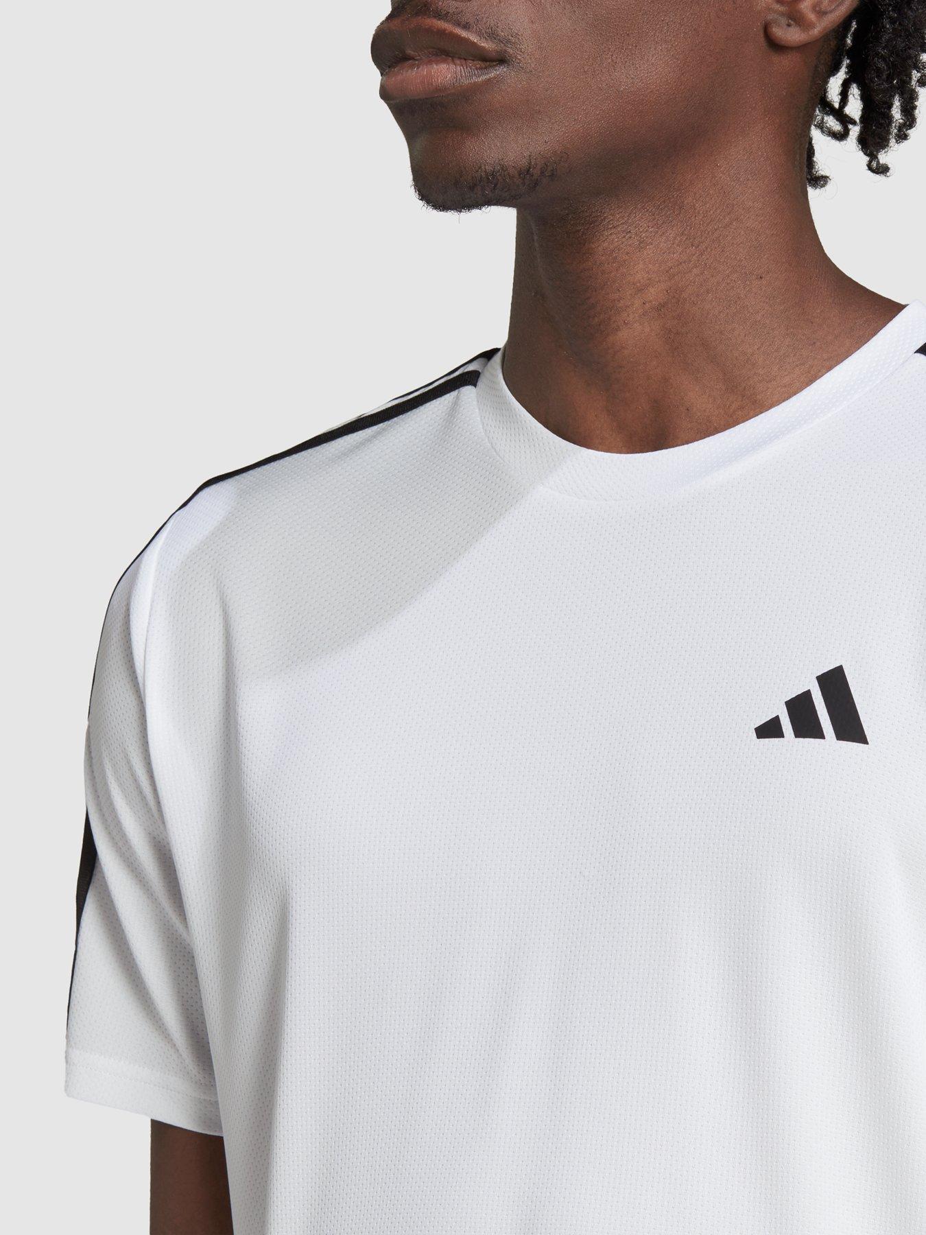 Image 4 of 4 of adidas Performance Train Essentials 3-Stripes Training T-Shirt - White