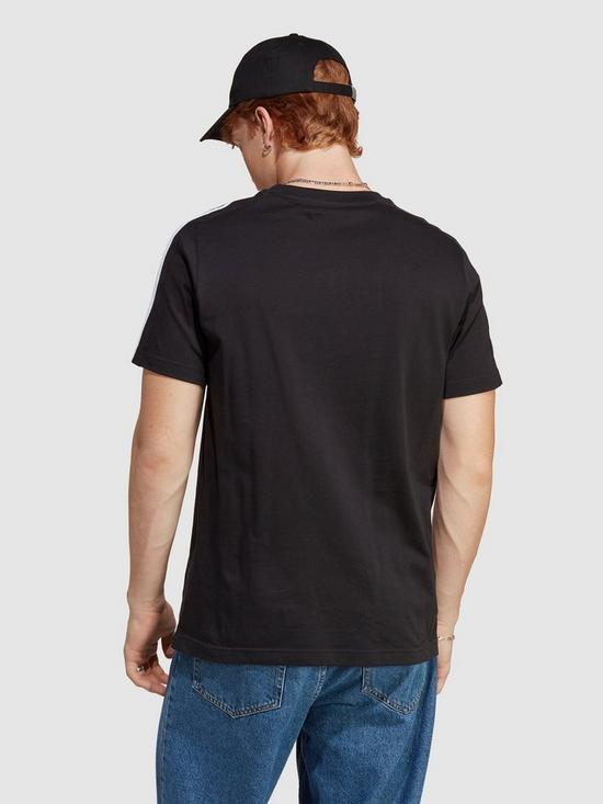 stillFront image of adidas-sportswear-mens-essentials-3-stripe-short-sleeve-t-shirt-blackwhite