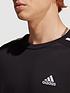  image of adidas-sportswear-mens-essentials-3-stripe-short-sleeve-t-shirt-blackwhite