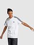  image of adidas-sportswear-mens-essentials-3-stripe-short-sleeve-t-shirt-whiteblack
